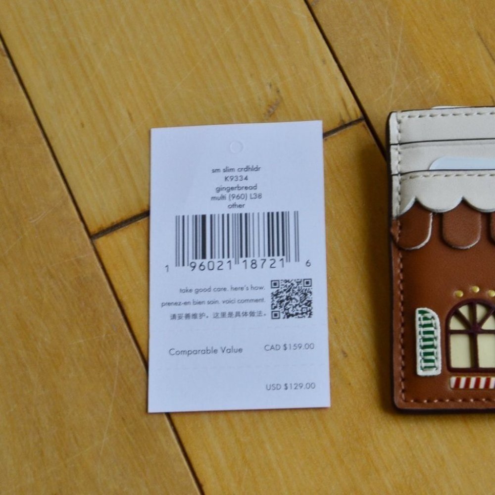 Kate Spade Small Gingerbread Card Holder K9334 - Picture 2 of 5